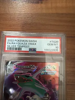 Pokemon 2022 Rayquaza VMAX TG20/TG30 Full Art Silver Tempest GEM MINT PSA 10 - Image 3