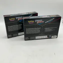 Lot of (2) Pokemon TCG Crown Zenith Shiny Zacian Premium Figure Collection Boxes - Image 2