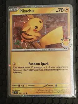 DOUBLE SWIRL 🌀 Pikachu 051 /162 2026 Pokemon Day 30th Anniversary Promo Cosmos - Image 4