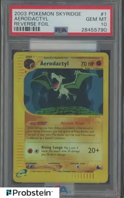 2003 Pokemon Skyridge #1 Aerodactyl Reverse Foil PSA 10 GEM MINT - Image 1