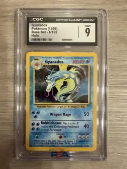 1999 Pokemon Gyarados CGC 9 Mint Holo #6 Base Set - Image 1