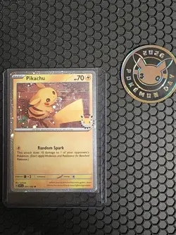 PENTA SWIRL 🌀Pokemon TCG Pikachu 051/162 Stamped 2026 Pokemon Day Promo - Image 2