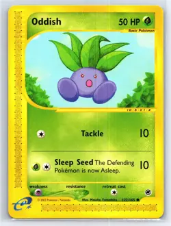 2002 Pokemon TCG Expedition Base Set Oddish - 122/165 - NM - Image 5