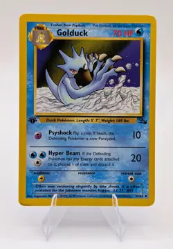 Pokemon TCG: Golduck #35/62, First Edition Fossil - LP - Image 1