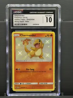 2019 Pokemon Hidden Fates CHARMANDER Shiny Rare Holo #SV6/SV94 CGC 10 GEM MINT - Image 1
