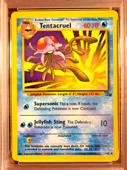 Tentacruel Uncommon #44|PSA EX-MT 6|1999 WOTC Fossil Unlimited|Pokemon TCG - Image 2