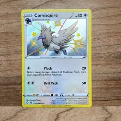 Corvisquire SV102/SV122 Shiny Holo Rare Shining Fates Pokemon TCG - Image 1
