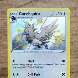 Corvisquire SV102/SV122 Shiny Holo Rare Shining Fates Pokemon TCG - Image 2