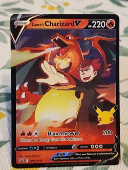 Pokemon TCG: Lance's Charizard V Celebrations Black Star Promo SWSH133 - Image 1
