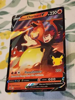 Pokemon TCG: Lance's Charizard V Celebrations Black Star Promo SWSH133 - Image 2