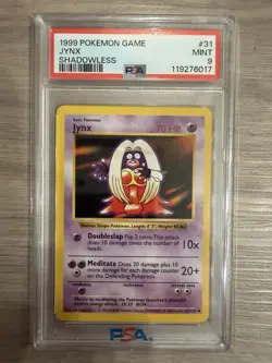 1999 Pokemon Shadowless Jynx PSA 9 Mint #31 Base Set - Image 1