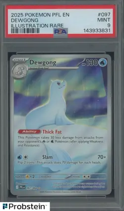 2025 Pokemon PFL EN Illustration Rare #097 Dewgong PSA 9 MINT - Image 1