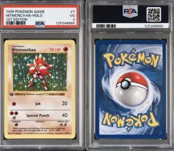Hitmonchan Holo 1st Edition PSA 3 1999 Pokemon Base Set Shadowless #7 - Image 3