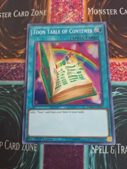 Yu-Gi-Oh! Toon Table of Contents DASA-EN043 Super Rare 1st Edition Near Mint - Image 1
