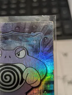 Poliwrath #62 Pokemon Topps Series 1 Card Blue Label Rainbow First Print - Image 3