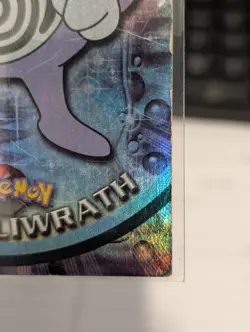 Poliwrath #62 Pokemon Topps Series 1 Card Blue Label Rainbow First Print - Image 4