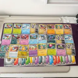 Pokemon TCG Play! Prize Stamp Bulk Bundle 60+ Cards Some Doubles NM - Image 1