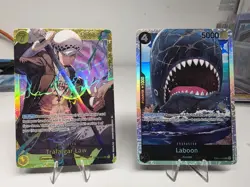 Bandai One Piece Card Game OP10-119 Trafalgar Law EB01-048 Laboon Holo Lot of 2 - Image 1