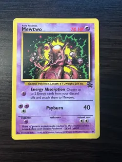 Mewtwo Black Star Promo 14 Vintage Pokemon TCG Card - Image 1
