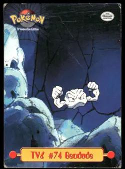 Pokemon Cards TV6 Geodude #74 Topps Trading Cards Series 1 MP *3 - Image 1