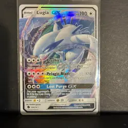 Lugia GX 190 HP Ultra Rare Full Art Holo 159/214 Lost Thunder Pokemon Card - Image 1