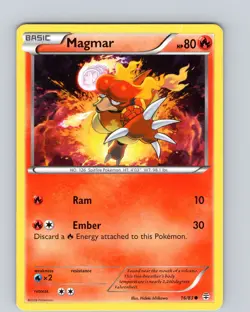 Pokemon TCG Magmar XY Generations 16/83 Regular Common Card Played MP-LP - Image 1