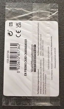 Pokemon Charmander 004/165 151 EB Games Reverse Holo Card Promo Sealed - Image 2