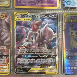 Pokemon Mewtwo & Mew GX Tag Team SM Unified Minds SM199 Holo English Card - Image 1