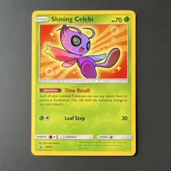 Pokemon Shining Celebi Promo Holo SM SM79 70HP Basic Grass Type TCG Card - Image 1