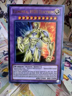 YU-GI-OH! Elemental HERO Electrum LCGX-EN052 Ultra Rare Card 1996 - Image 1