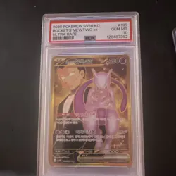 Pokemon SV10 Rocket's Mewtwo ex #130 Ultra Rare PSA 10 Holo Card 2025 - Image 1