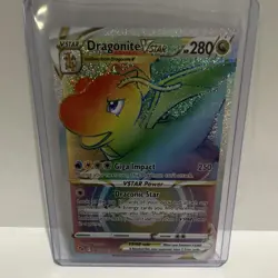 Pokemon Dragonite VSTAR 081/078 Pokemon GO Secret Rainbow Rare Holo Card - Image 1