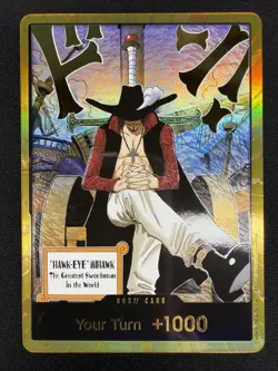 DON!! Card (Dracule Mihawk) (Gold) The Azure Sea's Seven Foil - Image 1