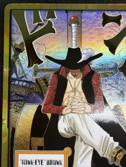 DON!! Card (Dracule Mihawk) (Gold) The Azure Sea's Seven Foil - Image 2