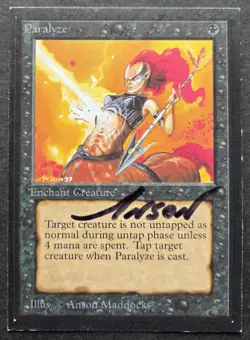 SIGNED MtG Magic Anson Maddocks _ Beta CE _ Artist Proof _ PARALYZE _ MP 1/50! - Image 2
