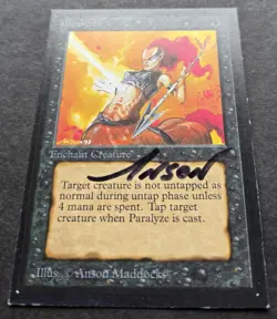 SIGNED MtG Magic Anson Maddocks _ Beta CE _ Artist Proof _ PARALYZE _ MP 1/50! - Image 3