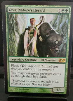 MTG Yeva, Nature's Herald - Core Set 2013 -#197/249-FOIL -Rare-LP - Image 1