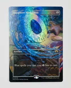 MTG Modern Horizons 3 Sapphire Medallion Borderless Foil NM - Image 1