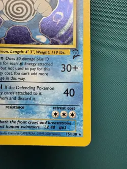 Pokemon TCG Polywrath Holo Rare Base Set 2 015/130 LP - Image 5