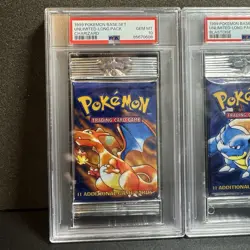 PSA 10 GEM MINT Pokemon Base Set Booster Pack Art SET Unlimited Long Stem WOTC - Image 4