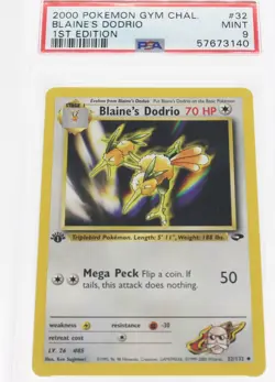 PSA 9 MINT 2000 Pokemon Gym Challenge #32 Blaine's Dodrio 1st Edition !!! - Image 1