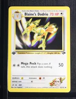 PSA 9 MINT 2000 Pokemon Gym Challenge #32 Blaine's Dodrio 1st Edition !!! - Image 3