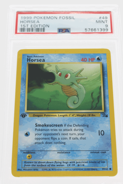PSA 9 MINT 1999 Pokemon Fossil #49 Horsea 1st Edition !!! - Image 1