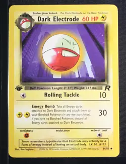 PSA 9 MINT 2000 Pokemon Team Rocket #34 Dark Electrode 1st Edition !!! - Image 3