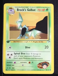 PSA 9 MINT 2000 Pokemon Gym Heroes #39 Brock's Golbat 1st Edition !!! - Image 3