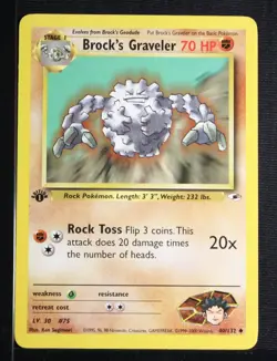 PSA 9 MINT 2000 Pokemon Gym Heroes #40 Brock's Graveler 1st Edition !!! - Image 3