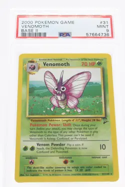 PSA 9 MINT 2000 Pokemon Game Base II #31 Venomoth !!! - Image 1