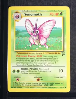 PSA 9 MINT 2000 Pokemon Game Base II #31 Venomoth !!! - Image 3