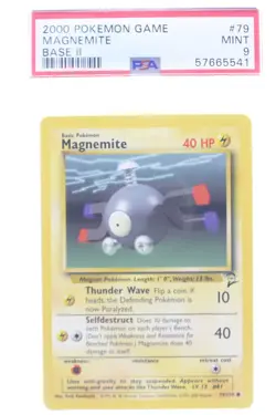 PSA 9 MINT 2000 Pokemon Game Base II #79 Magnemite !!! - Image 1