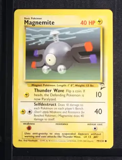 PSA 9 MINT 2000 Pokemon Game Base II #79 Magnemite !!! - Image 3